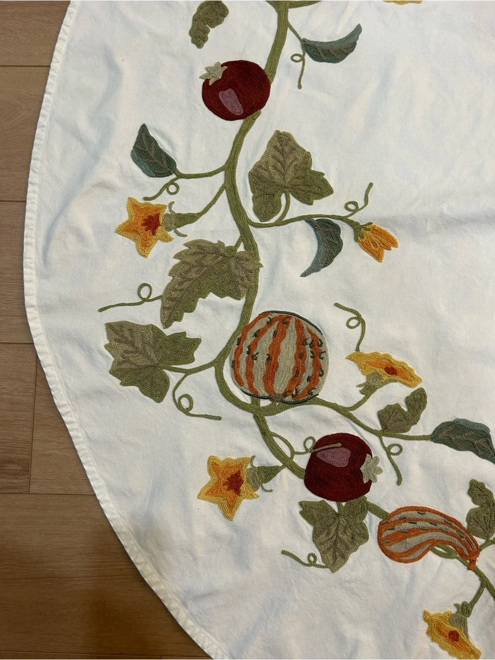 Williams Sonoma Harvest Embroidered Tablecloth